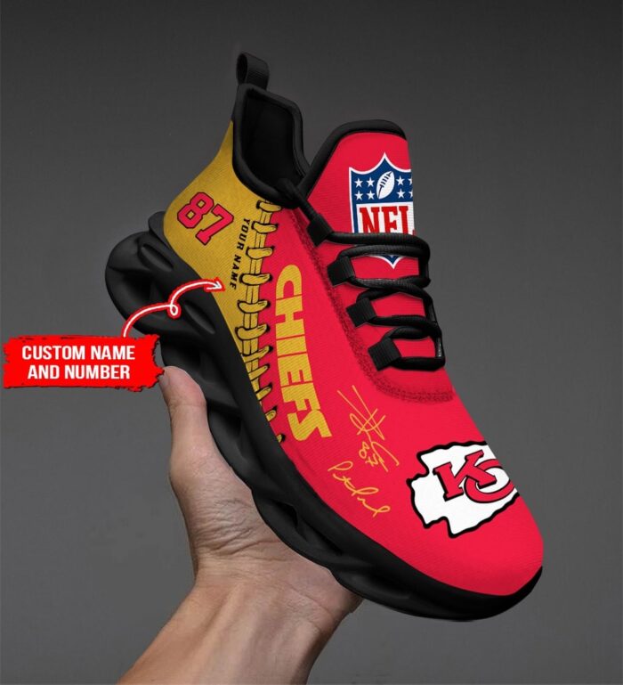 2 Kansas City Chiefs Personalized Super Bowl Champions Max Soul Shoes Patrick Mahomes Travis Kelce