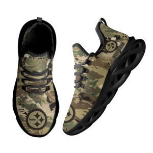 25 Pittsburgh Steelers Hunting Camo Style Max Soul Shoes