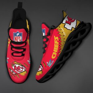 4 Kansas City Chiefs Personalized Super Bowl Champions Max Soul Shoes