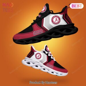 Alabama Crimson Tide NCAA Design Logo Mix Black Red Max Soul Shoes