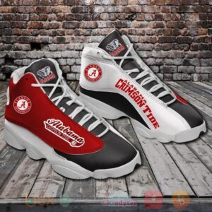 Alabama Crimson Tide Ncaa Black Red Air Jordan 13 Shoes