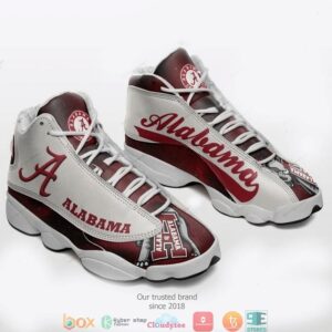 Alabama Crimson Tide Ncaa Football Teams Big Logo Air Jordan 13 Sneaker Shoes