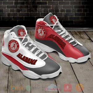 Alabama Crimson Tide Ncaa Grey Red Air Jordan 13 Shoes