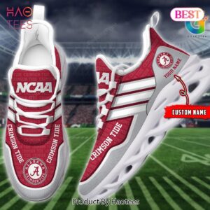 Alabama Crimson Tide Personalized Red Mix Grey Max Soul Shoes