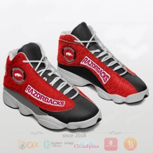 Arkansas Razorbacks Black Red Air Jordan 13 Shoes