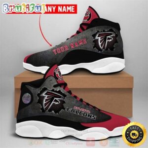 Atlanta Falcons NFL Custom Name Air Jordan 13 Shoes 2