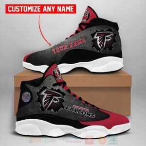 Atlanta Falcons Nfl Custom Name Air Jordan 13 Shoes 2