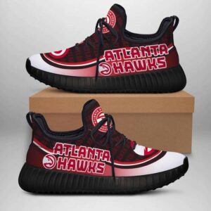 Atlanta Hawks Black Custom New Yeezy Sneaker Sneaker Custom Shoes 2020