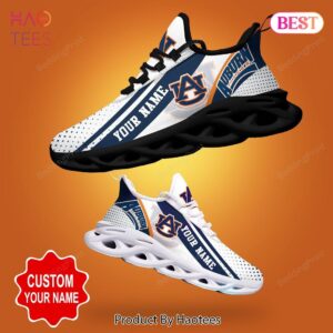 Auburn Tigers NCAA Personalized Blue White Max Soul Shoes
