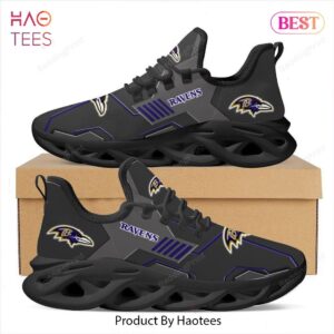 Baltimore Ravens NFL Black Color Max Soul Shoes
