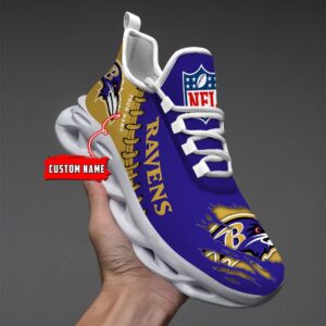 Baltimore Ravens Personalized NFL Max Soul Shoes for NFL Fan