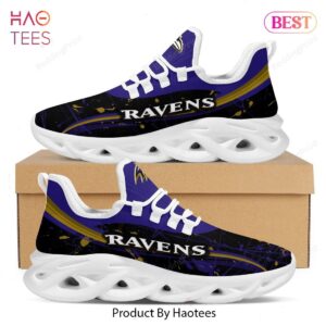 Baltimore Ravens Splash Colors Design Black Mix Violet Max Soul Shoes