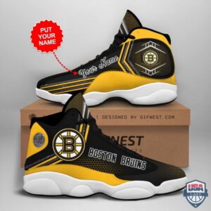 Boston Bruins Air Jordan 13 Custom Name Personalized Shoes