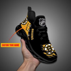 Boston Bruins Personalized NHL Max Soul Shoes
