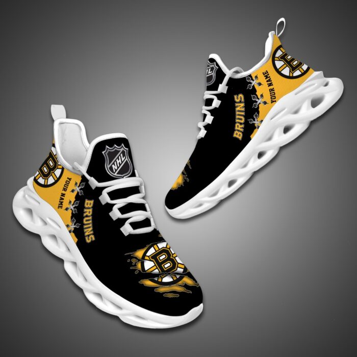 Boston Bruins Personalized NHL Max Soul Shoes