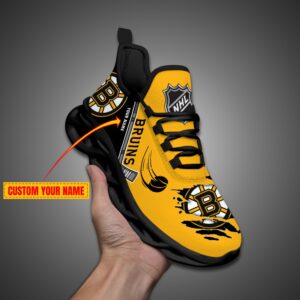 Boston Bruins Personalized NHL Max Soul Shoes Ver 2