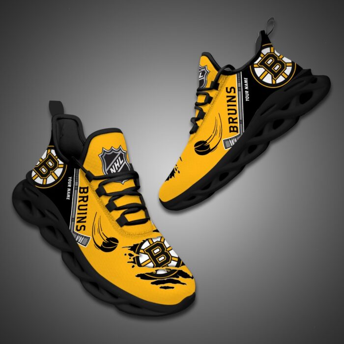 Boston Bruins Personalized NHL Max Soul Shoes Ver 2
