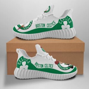 Boston Celtics Custom Shoes Sport Sneakers Basketball Yeezy Boost