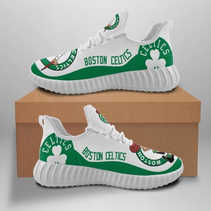 Boston Celtics Custom Shoes Sport Sneakers Basketball Yeezy Boost