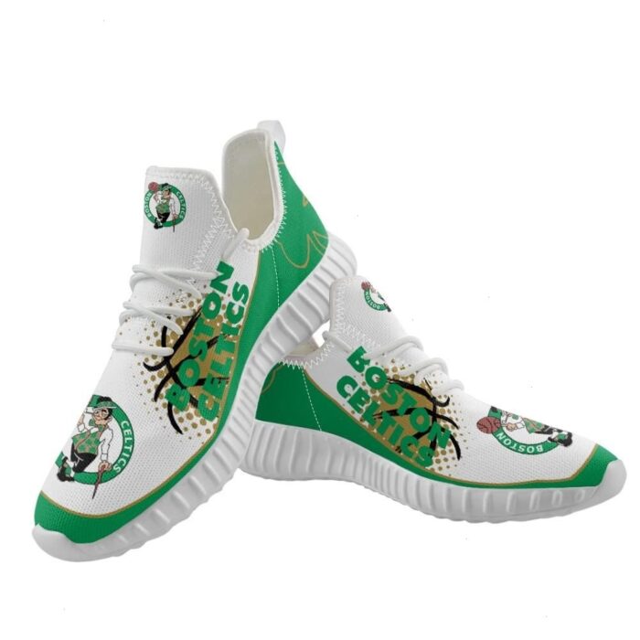 Boston Celtics Unisex Sneakers New Sneakers Basketball Custom Shoes Boston Celtics Yeezy Boost