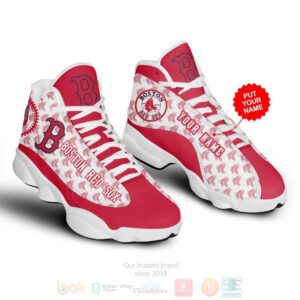 Boston Red Sox Mlb Custom Name Air Jordan 13 Shoes