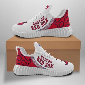 Boston Red Sox Unisex Sneakers New Sneakers Baseball Custom Shoes Boston Red Sox Yeezy Boost