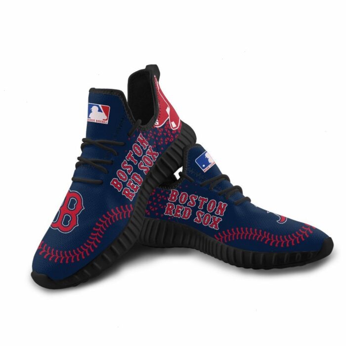 Boston Red Sox Unisex Sneakers New Sneakers Custom Shoes Baseball Yeezy Boost