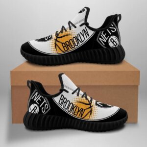 Brooklyn Nets New Basketball Custom Shoes Sport Sneakers Brooklyn Nets Yeezy Boost