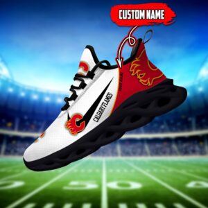 Calgary Flames Custom Name NHL New Max Soul Shoes