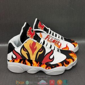 Calgary Flames Nhl Football Air Jordan 13 Sneaker Shoes