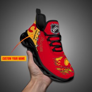 Calgary Flames Personalized NHL Max Soul Shoes