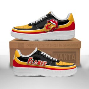 Calgary Flames Sneakers Custom Force Shoes Sexy Lips For Fans
