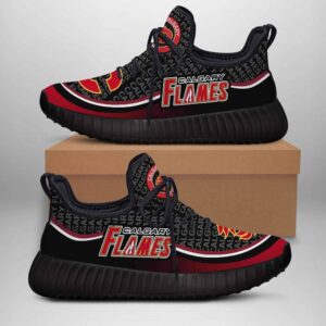Calgary Flames Yeezy Boost Shoes Sport Sneakers Yeezy Shoes