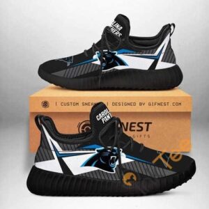 Carolina Panthers Football Custom Shoes Personalized Name Yeezy Sneakers