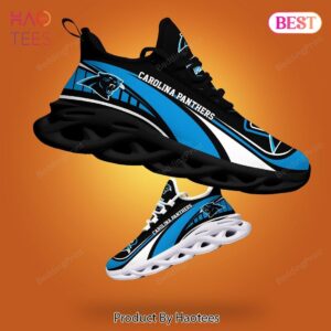 Carolina Panthers NFL Football Team Black Blue Max Soul Shoes