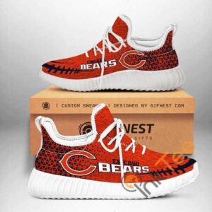 Chicago Bears Team Custom Shoes Personalized Name Yeezy Sneakers