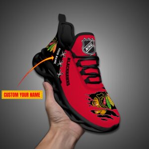 Chicago Blackhawks Personalized NHL Max Soul Shoes