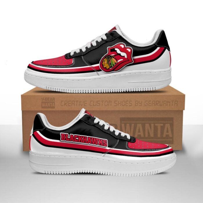 Chicago Blackhawks Sneakers Custom Force Shoes Sexy Lips For Fans