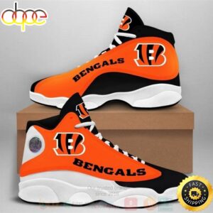 Cincinnati Bengals NFL Big Logo Football Team Air Jordan 13 Shoes