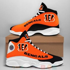 Cincinnati Bengals Nfl Big Logo Football Team Air Jordan 13 Shoes