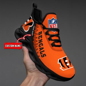 Cincinnati Bengals Personalized NFL Max Soul Shoes Ver 2