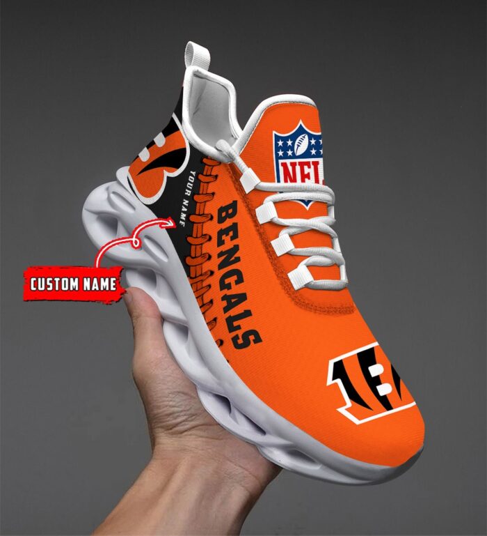 Cincinnati Bengals Personalized NFL Max Soul Shoes Ver 2