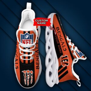 Cincinnati Bengals Personalized NFL Max Soul Sneaker