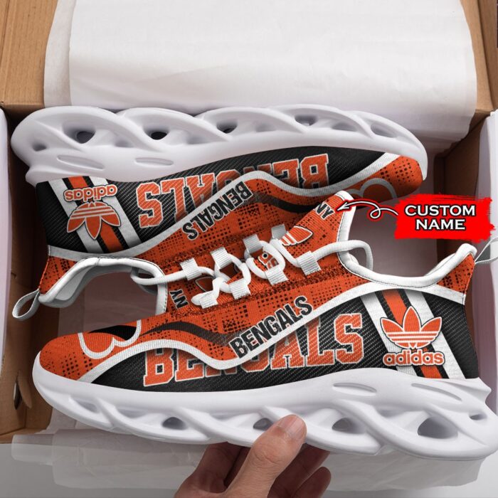 Cincinnati Bengals Personalized NFL Max Soul Sneaker Adidas Ver 1