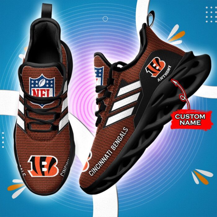 Cincinnati Bengals Personalized NFL Max Soul Sneaker for Fans