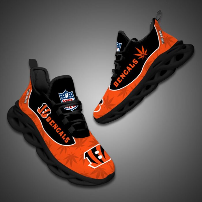 Cincinnati Bengals Personalized Weed Limited Edition Max Soul Shoes