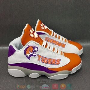 Clemson Tigers Football Ncaa Team Logo Air Jordan 13 Shoes