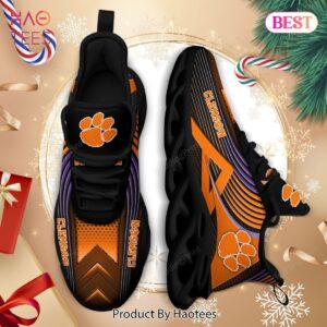 Clemson Tigers NCAA Black Orange Color Max Soul Shoes