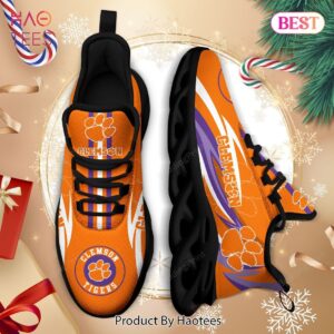 Clemson Tigers NCAA Hot Orange Color Max Soul Shoes