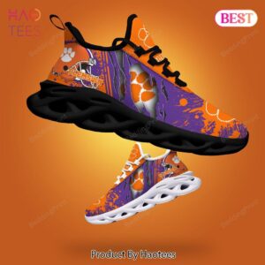 Clemson Tigers NCAA Hot Violet Mix Orange Max Soul Shoes